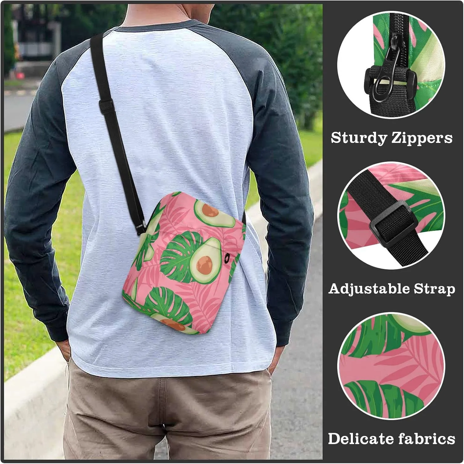 Oyihfvs Messenger Bag, Men's Crossbody Bag, Women's Crossbody Bag with Adjustable Strap