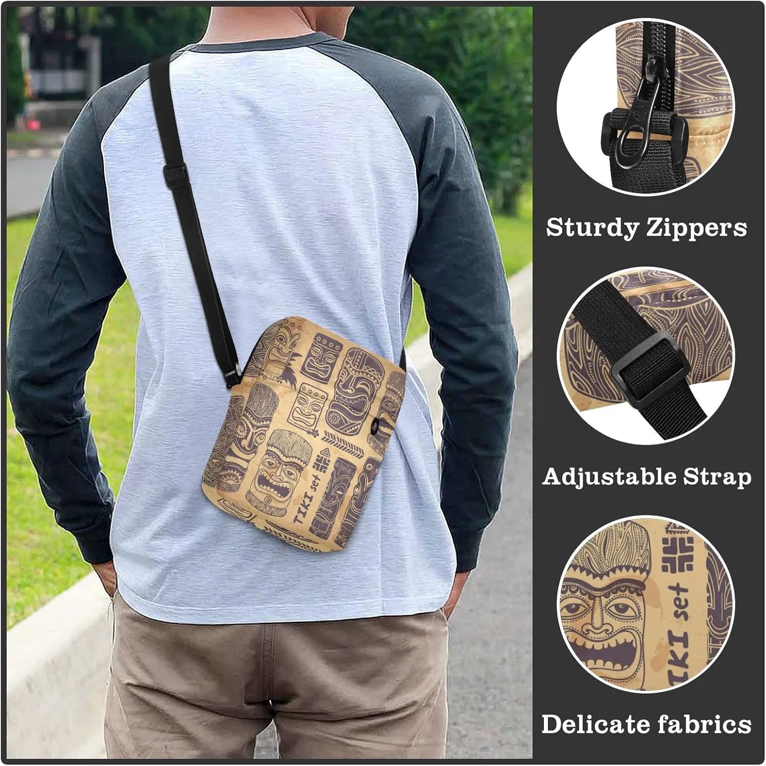 Oyihfvs Messenger Bag, Men's Crossbody Bag, Women's Crossbody Bag with Adjustable Strap