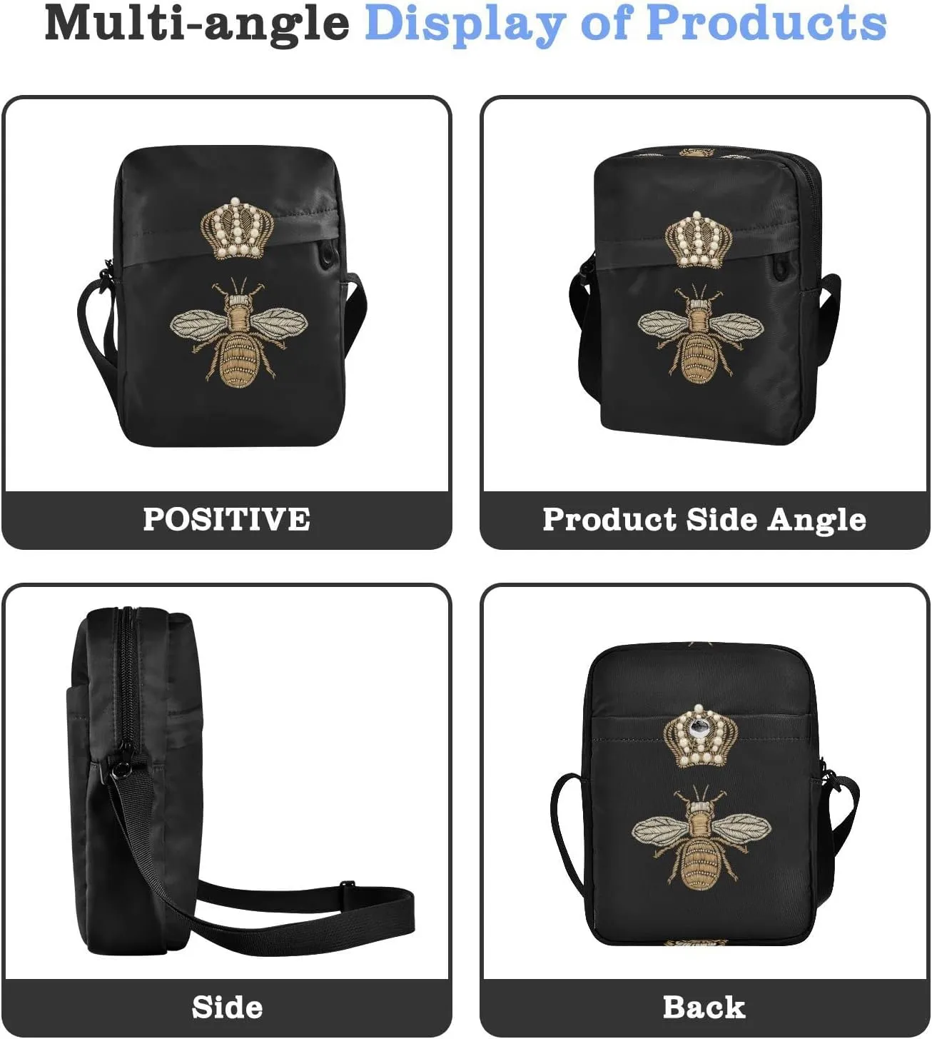 Oyihfvs Messenger Bag, Men's Crossbody Bag, Women's Crossbody Bag with Adjustable Strap