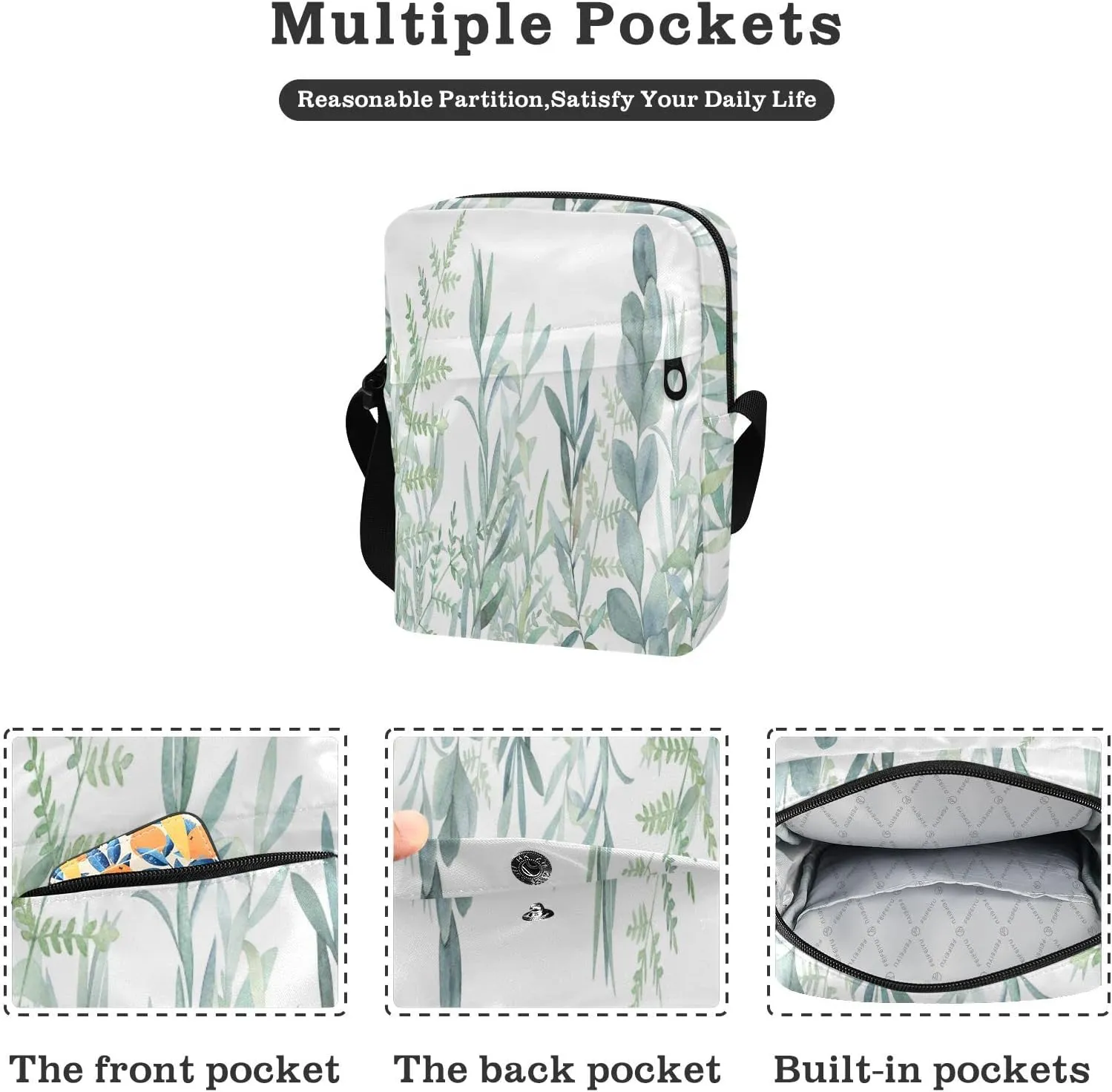 Oyihfvs Messenger Bag, Men's Crossbody Bag, Women's Crossbody Bag with Adjustable Strap