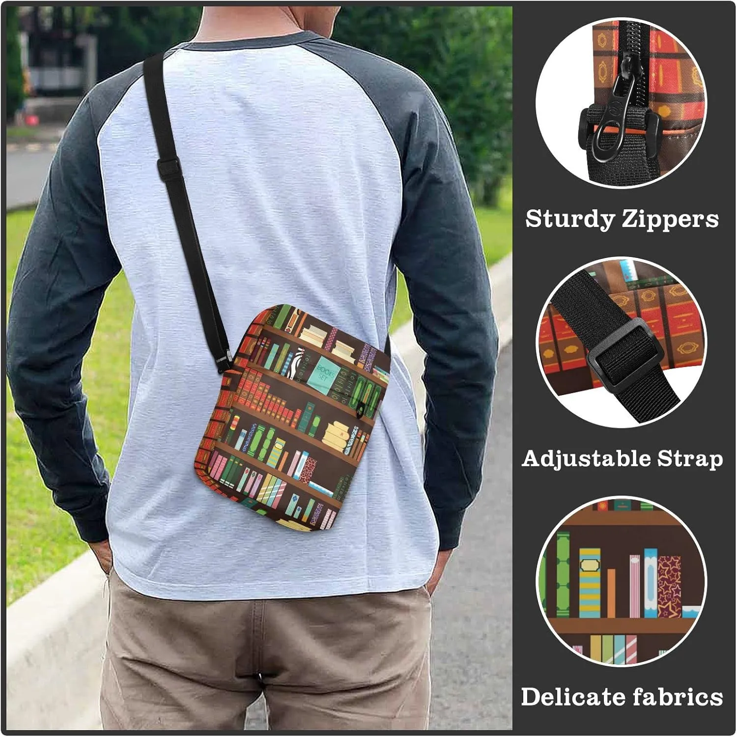 Oyihfvs Messenger Bag, Men's Crossbody Bag, Women's Crossbody Bag with Adjustable Strap