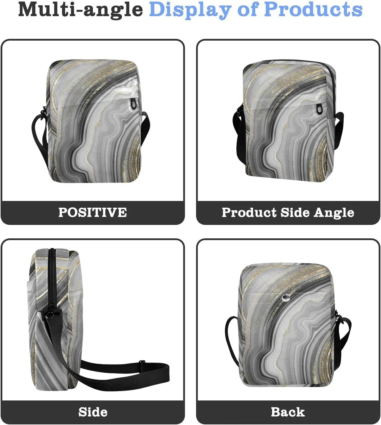 Oyihfvs Messenger Bag, Men's Crossbody Bag, Women's Crossbody Bag with Adjustable Strap