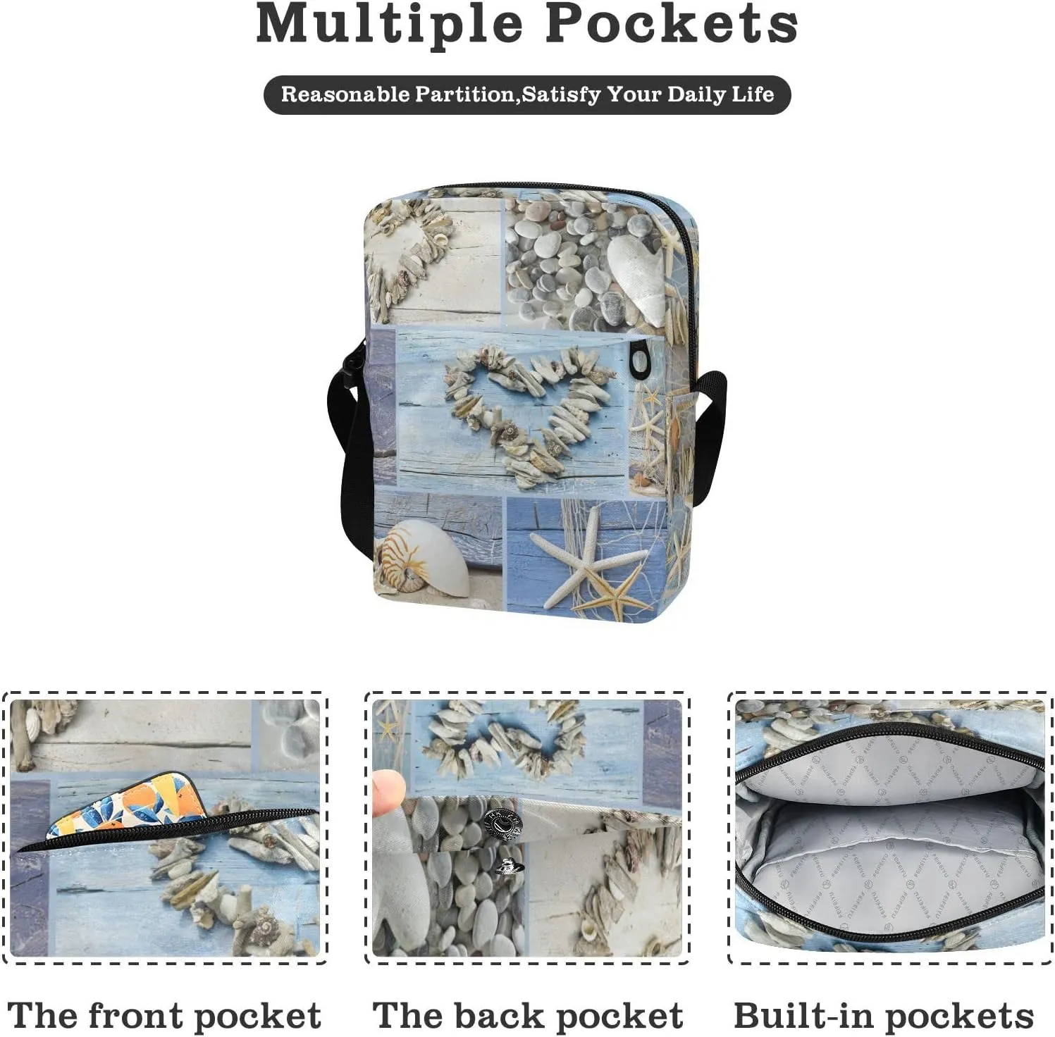 Oyihfvs Messenger Bag, Men's Crossbody Bag, Women's Crossbody Bag with Adjustable Strap