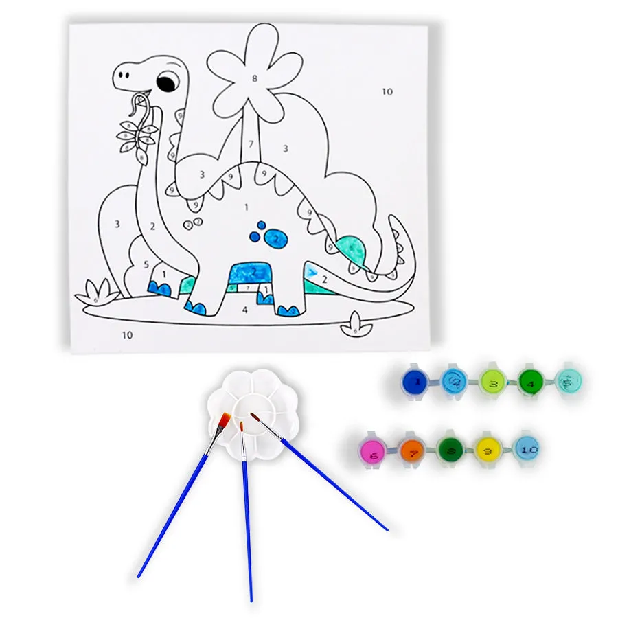 Paint by Number (Dino World) | Craft Kit for Kids |  Educational Puzzle Toy | Home Learning Kit