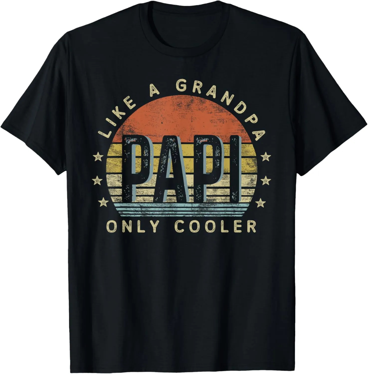 Papi Like a Grandpa Only Cooler Papi Gifts Vintage Style T-Shirt