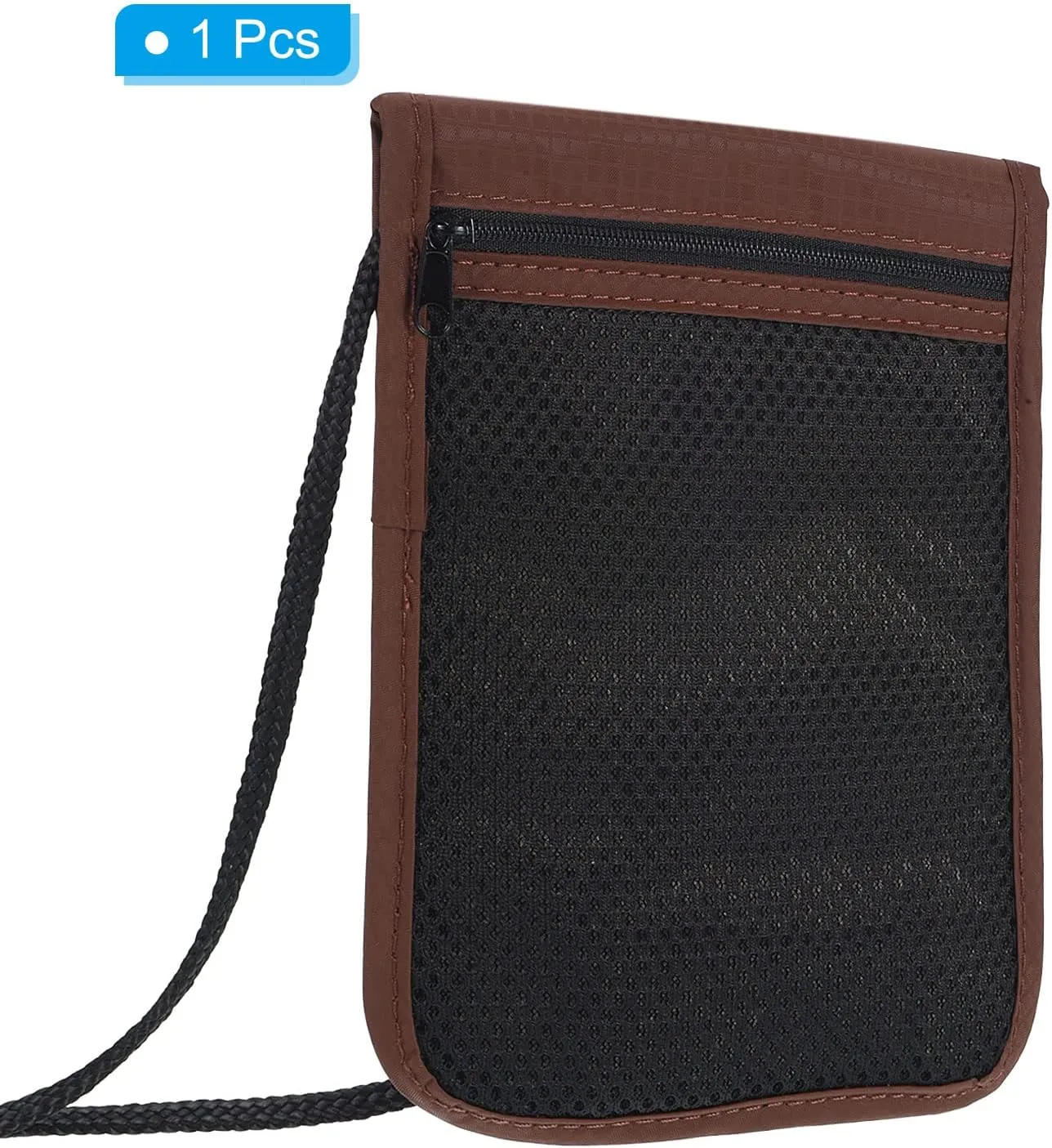PATIKIL Neck Wallet, Passport Holder Neck Pouch RFID Blocking Waterproof Neck Travel Wallet for Women & Men, Brown