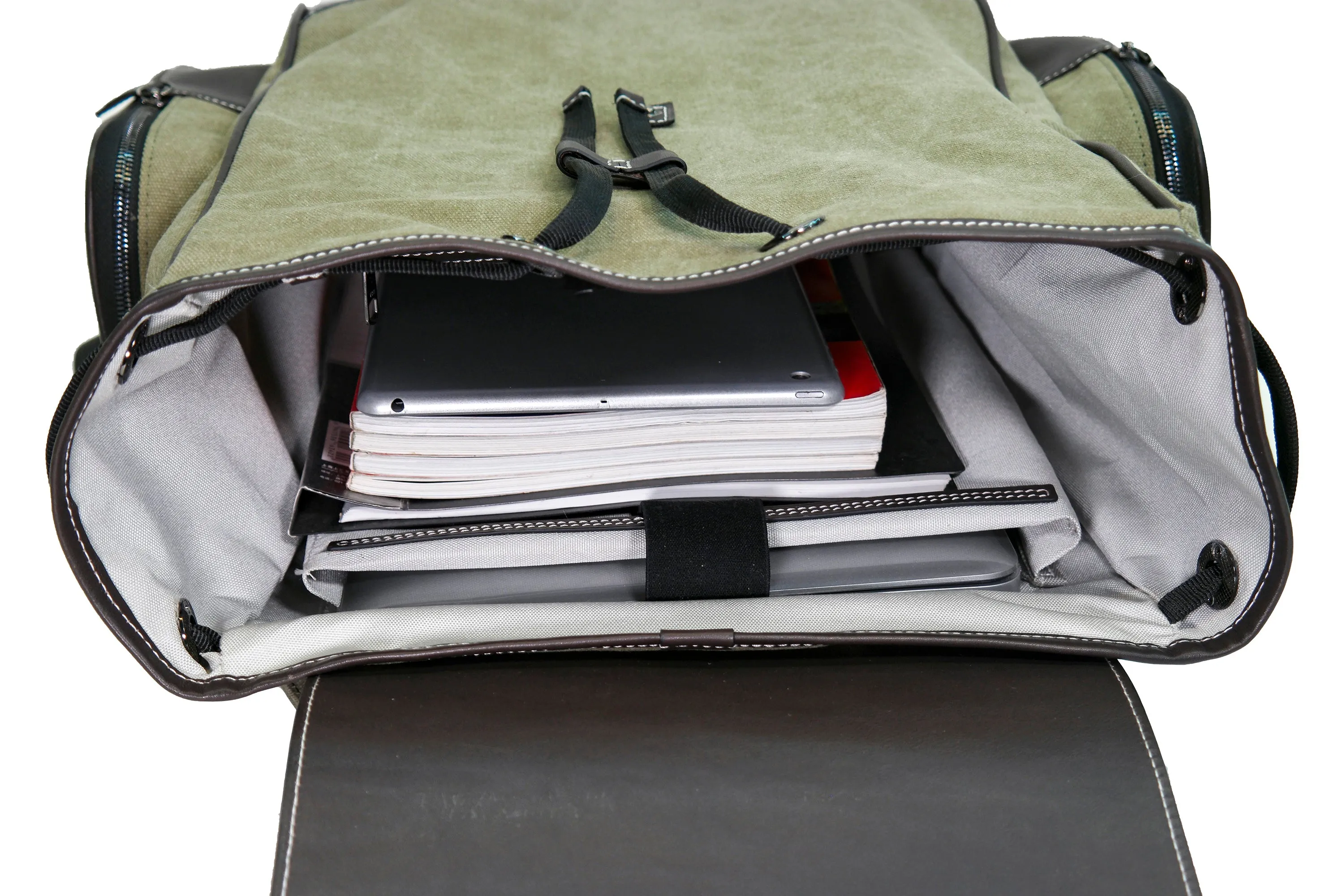 【PDF Pattern】Leather Backpack,Rucksack,The perfect combination of canvas and cowhide