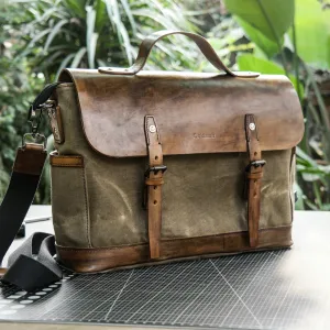 【PDF Pattern】Vegetable tanned leather, color wiped, vintage messenger bag PDF Pattern