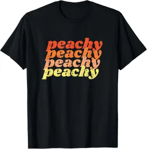 Peachy T Shirt Vintage Retro 70s Distressed Style