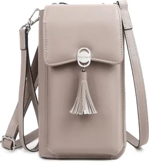 Pearl Angeli Small Crossbody Bag RFID Phone Wallet Women Cellphone Credit Card Purse with Adjustable Shoulder Strap