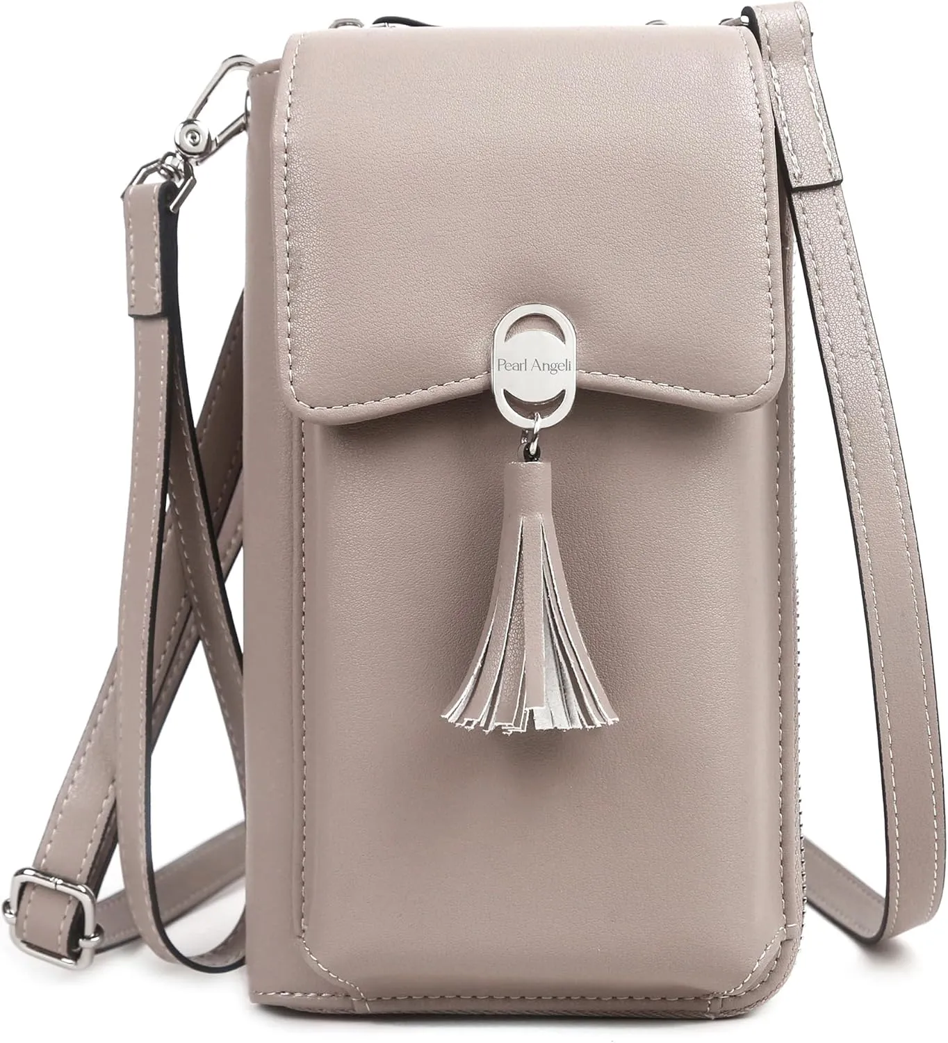 Pearl Angeli Small Crossbody Bag RFID Phone Wallet Women Cellphone Credit Card Purse with Adjustable Shoulder Strap