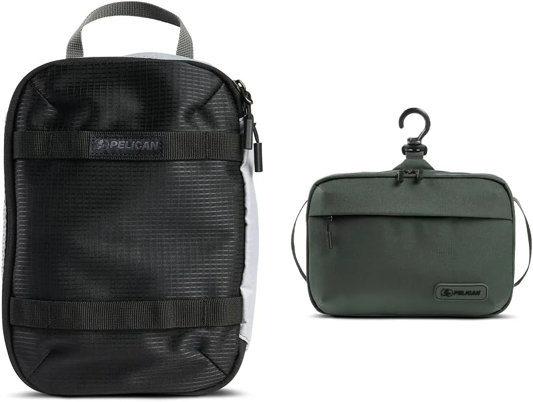 Pelican PCM ModPak Medium Packing Cube, Charcoal, with DK5 ModPak Travel Toiletry Bag
