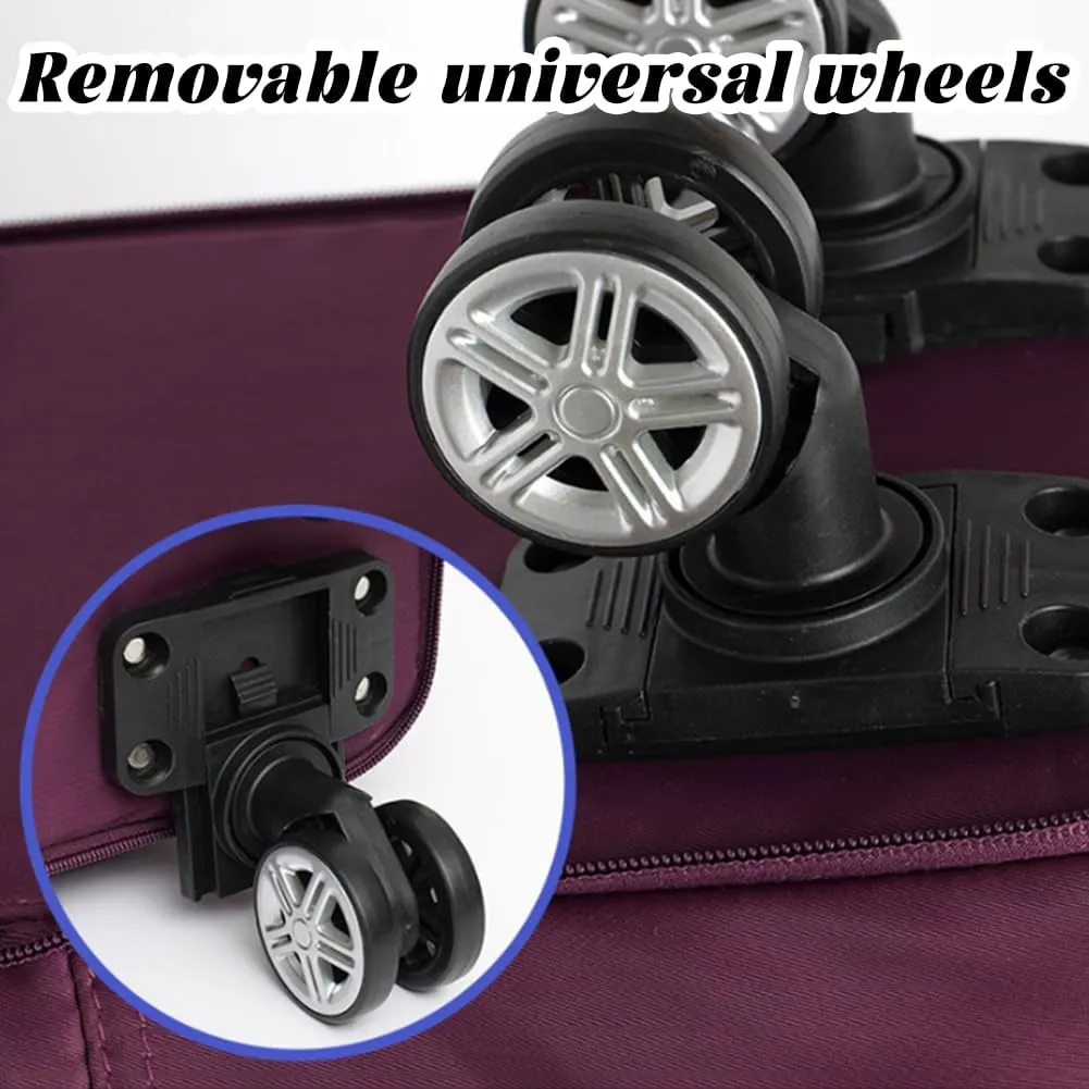 Pepepo Travel Bag with Wheels, 2025 New Large Capacity Travel Bag - Universal Wheel Removable for Travel & Business Trip, Expandable Foldable Rolling Duffle Bags with Wheels for Women & Men (A-Green)