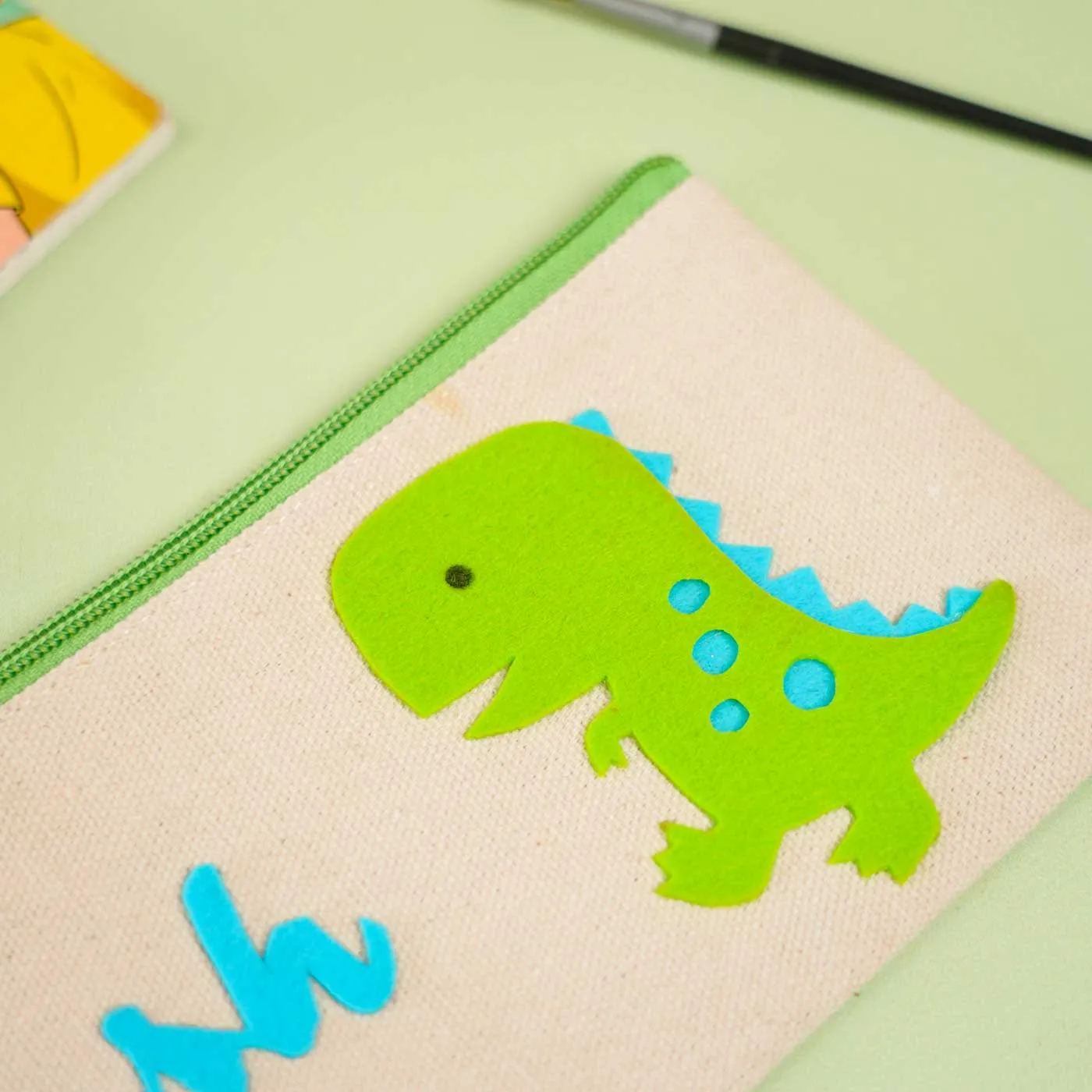 Personalized Dinosaur Theme Stationary Pouch