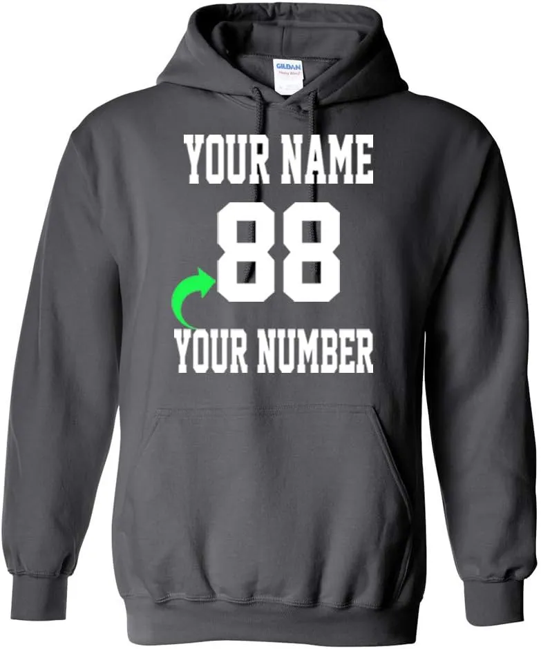 Personalized Hoodie with Custom Name and Number Unique Stylish Team Sports Gift