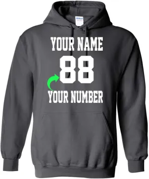Personalized Hoodie with Custom Name and Number Unique Stylish Team Sports Gift