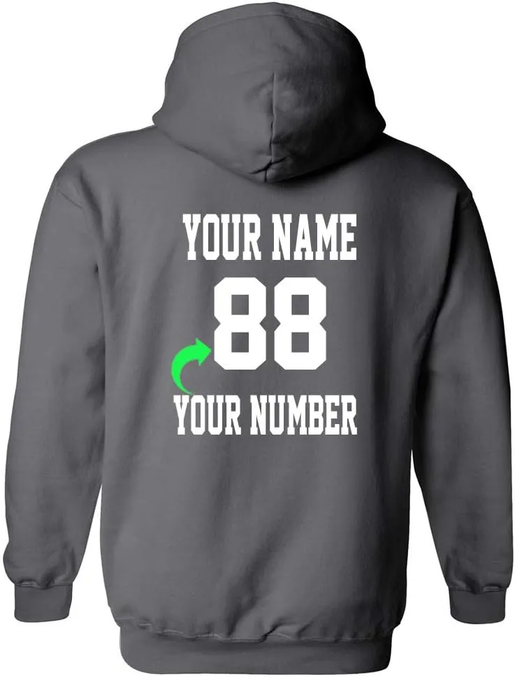 Personalized Hoodie with Custom Name and Number Unique Stylish Team Sports Gift