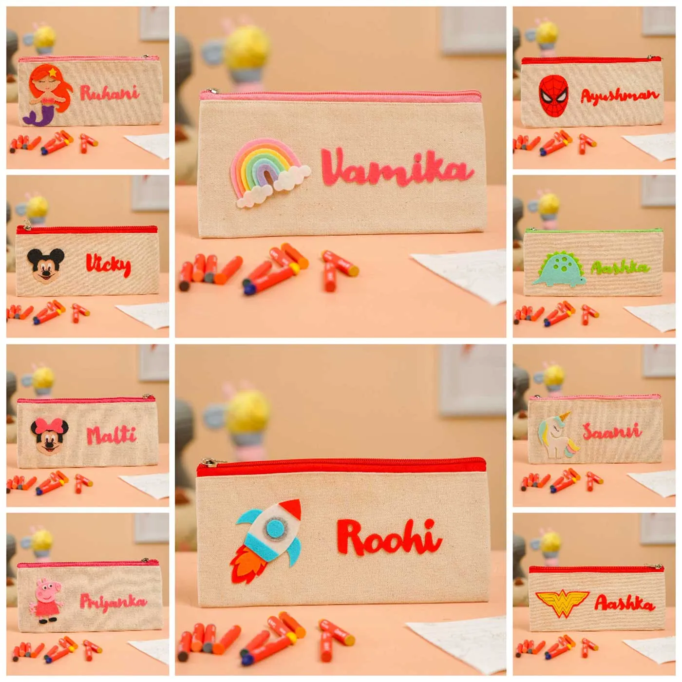 Personalized Mermaid Theme Stationary Pouch