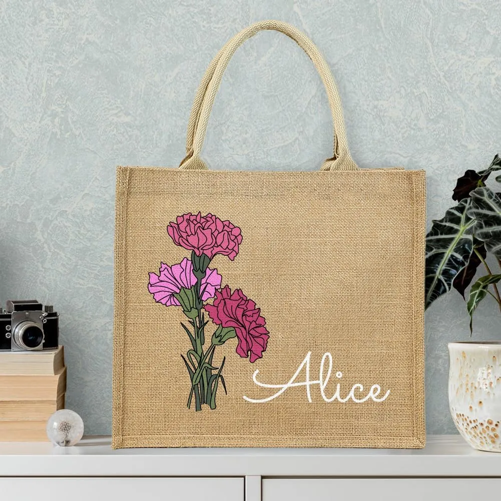Personalized Tote Bags for Women with Reusable with Handles for Wedding Travel Beach is Gifts for Mom Friends