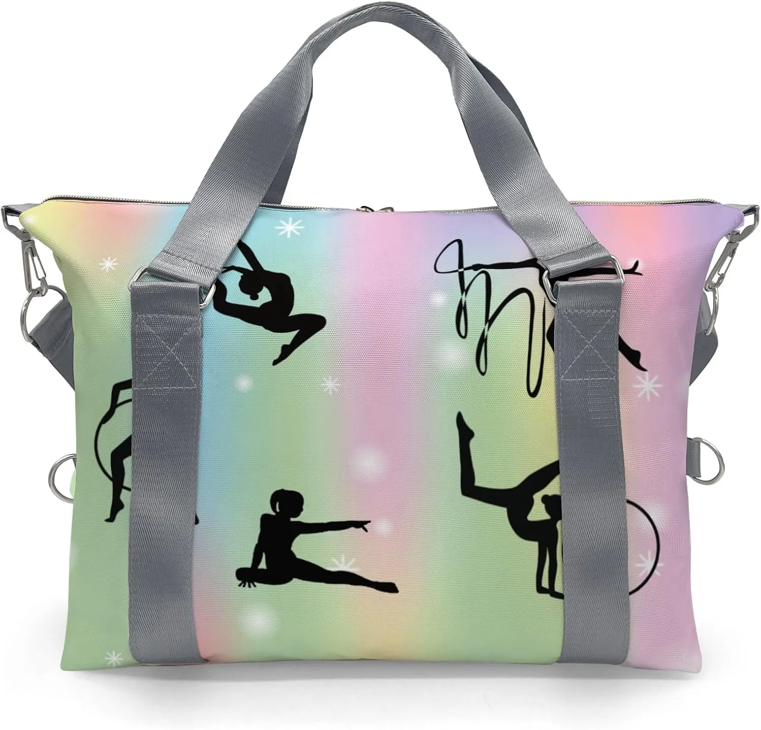Personalized Unicorn Rainbow LOVE Gymnastics Sport Dance Bag,Custom Duffle Bag Gym Bag Customized Travel Duffel Bag with Name or Text