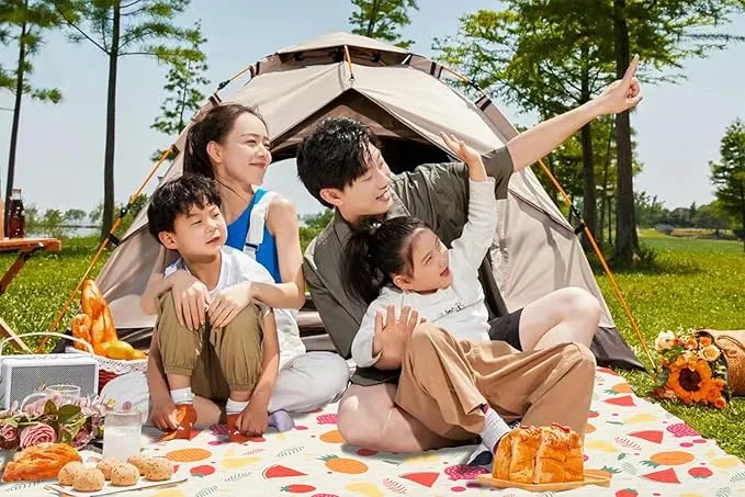 Picnic Blankets, Portable Outside Baby Blanket, 3 Layer Picnic Mat for Camping, 59"x79" Large Waterproof Sand Proof Camping Blanket, Lightweight Folding Portable Travel Blanket