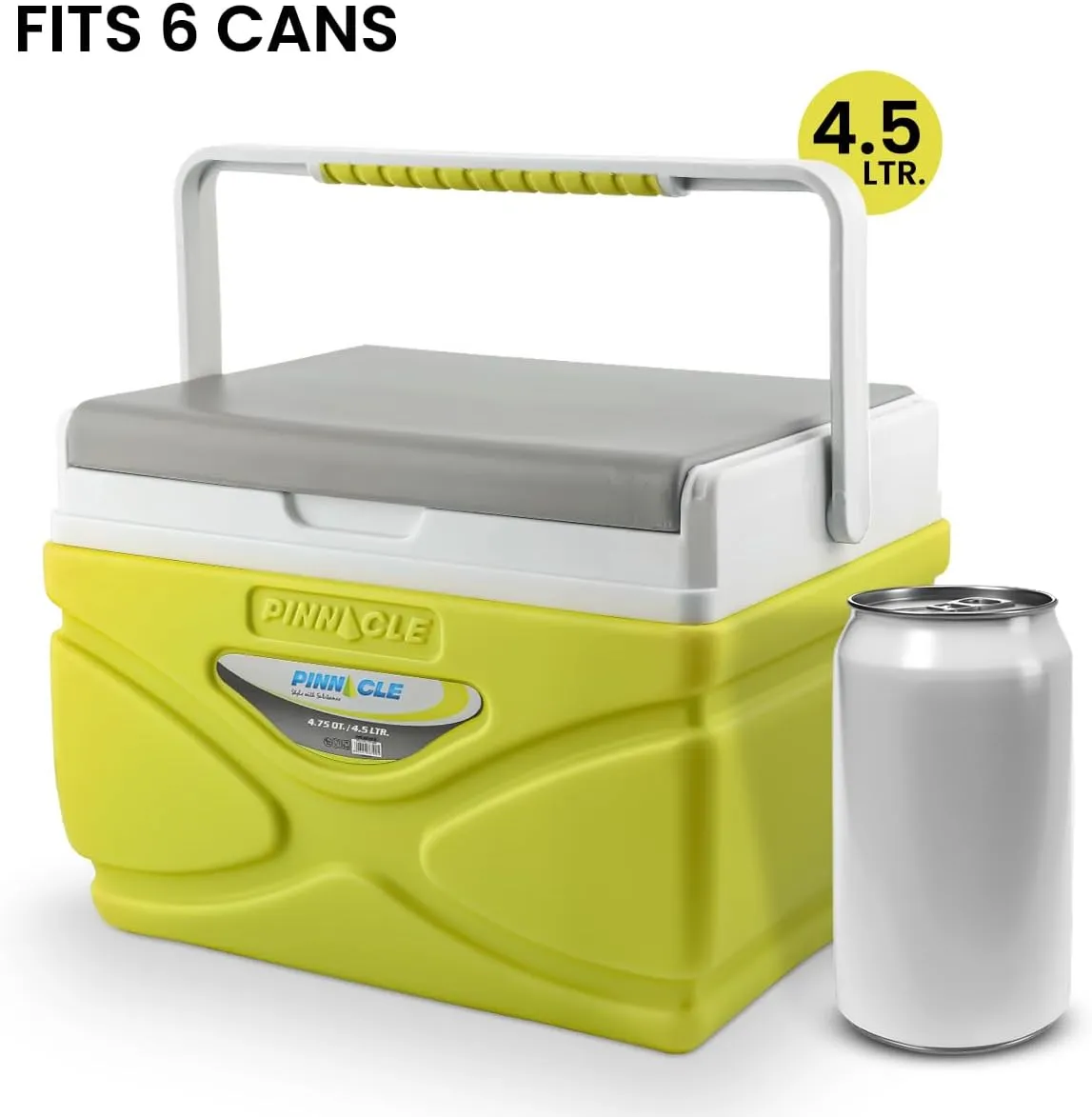 Picnic Cooler – 4.5 Liter Hard Cooler – Coolbox Keeps Contents Cool for 48 Hours – BPA Free Outdoor Cooler – Portable Cooler for Picnics, Grill, Camping (Orange)