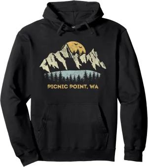 Picnic Point Washington Mountain Sunset Sunrise WA Pullover Hoodie