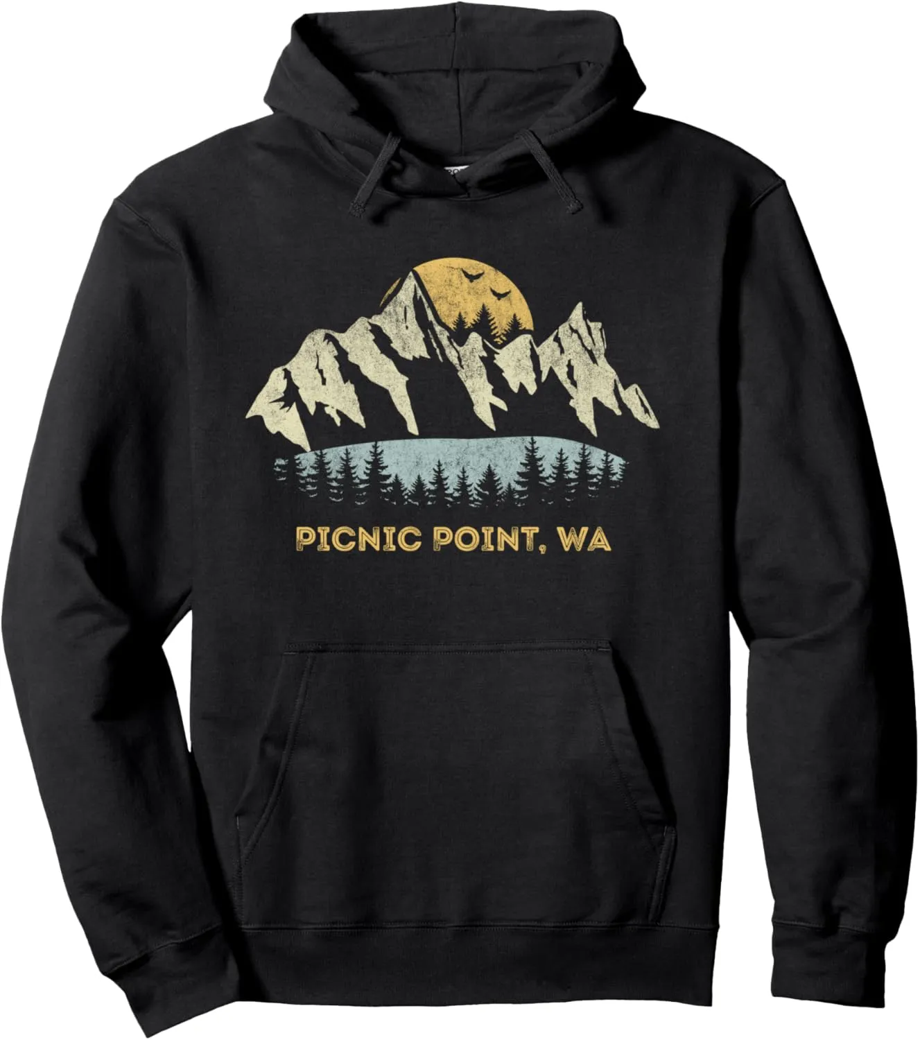 Picnic Point Washington Mountain Sunset Sunrise WA Pullover Hoodie