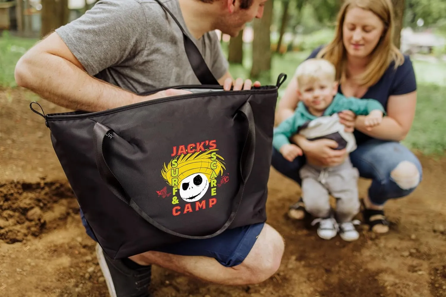 PICNIC TIME Disney Nightmare Before Christmas Tarana Cooler Tote Bag made with Recycled Materials, Soft Cooler Tote Bag, Picnic Cooler