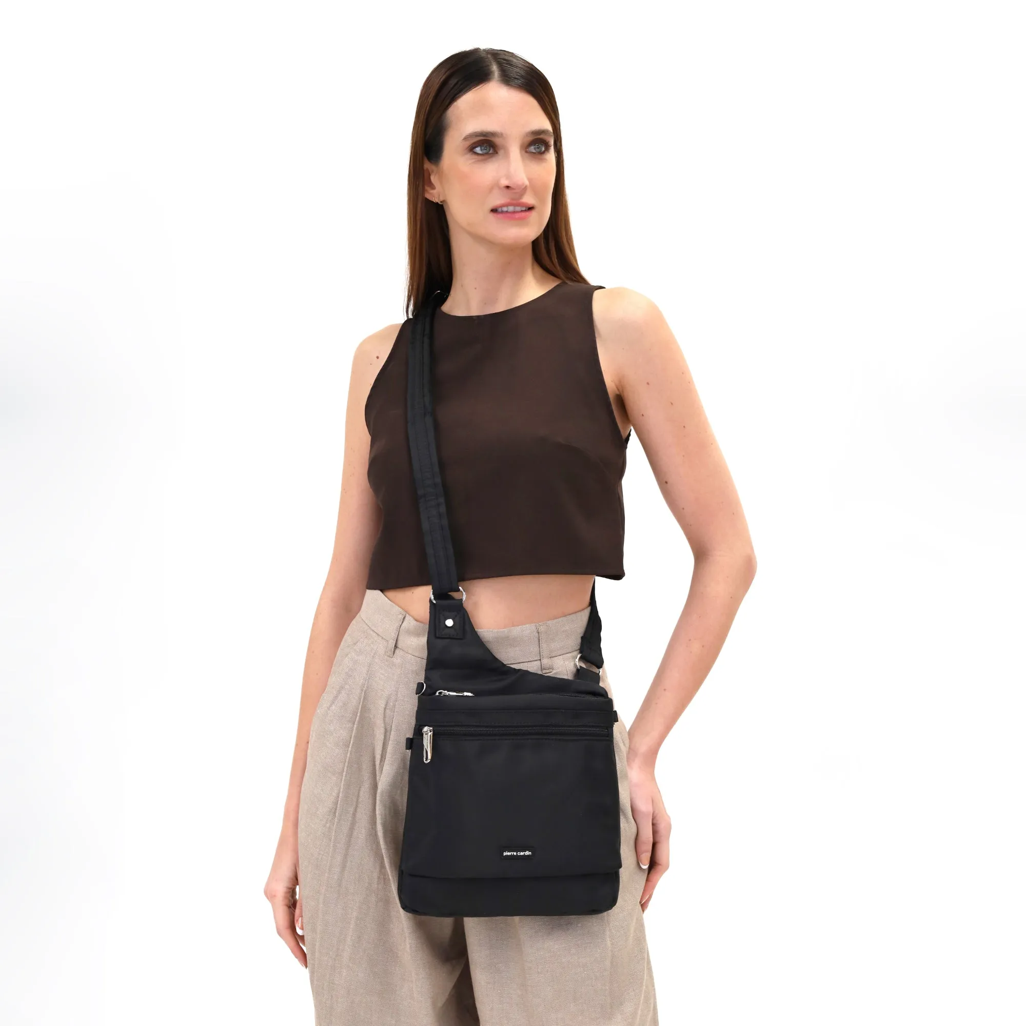 Pierre Cardin Anti-Theft Crossbody bag 2416 Black