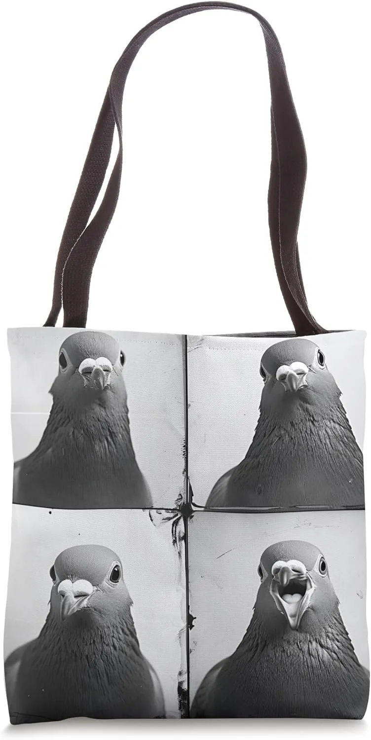 Pigeon Fancier Retro Portrait Keep Pigeons Funny Animal Tote Bag