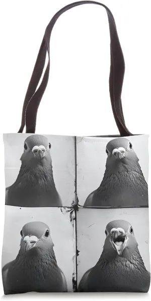 Pigeon Fancier Retro Portrait Keep Pigeons Funny Animal Tote Bag