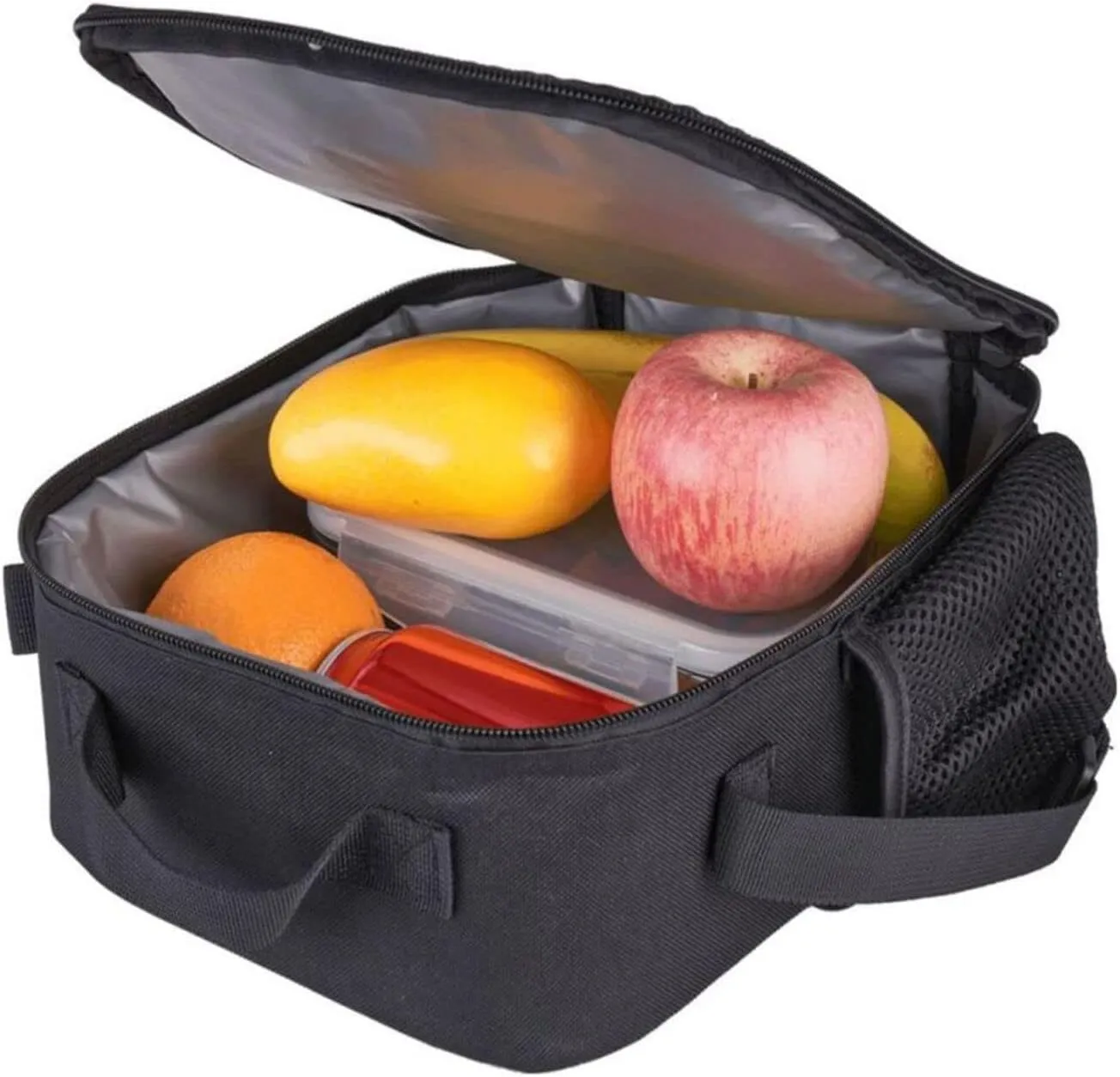 Pigs Lunch Box - Insulated Lunch Box for Kids Funny 3D Design Sunflower Background with Side Pocket & Shoulder Strap Lunch Bag Perfect for School/Camping/Hiking/Picnic/Beach/Travel