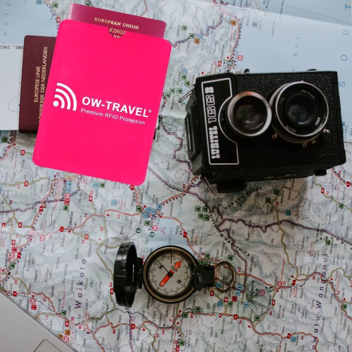 Pink RFID blocking passport protector sleeves. Contactless protection