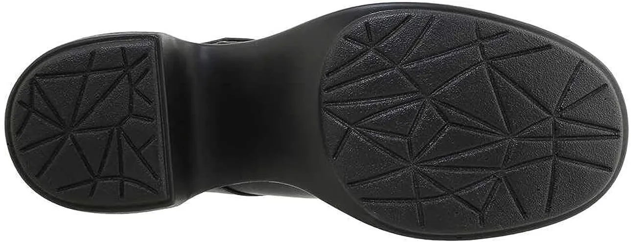 Platform Mary Janes for Women Gothic, Leather Round Toe T Strap with Adjustable Buckle Chunky Heel Pumps Goth Lolita Shoes