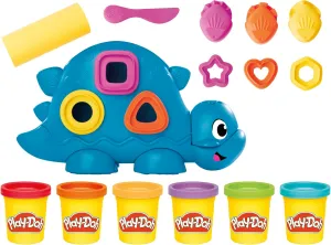 Play-Doh Shapes & Colors Dino Starter Set, Tactile Sensory Play Dinosaur Toys for Kids 2 , 11 Accessories