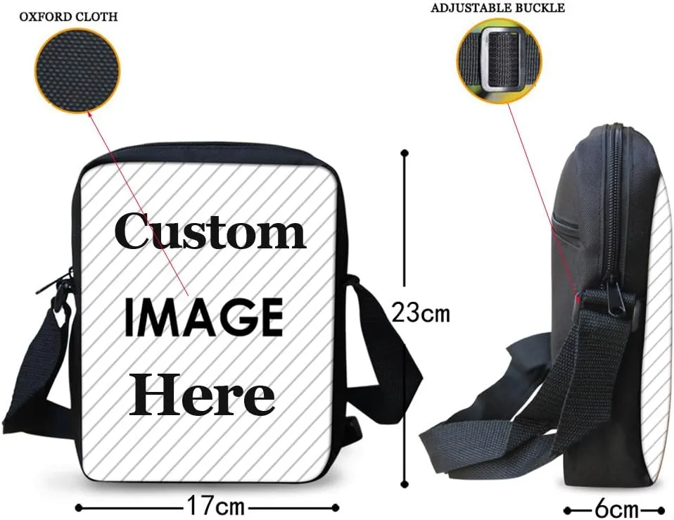 Poceacles Casual Small Kids Messenger Bag Zipper Shoulder Mobile Phone Bag Purse with Adjustable Strap