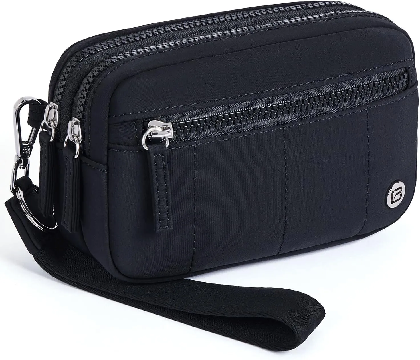 POIUGOYA Small Nylon Crossbody Bags for Women,RFID Wristlet Purse Built in Wallet, 4 Zipper Crossbody Wallet Phone Organizer
