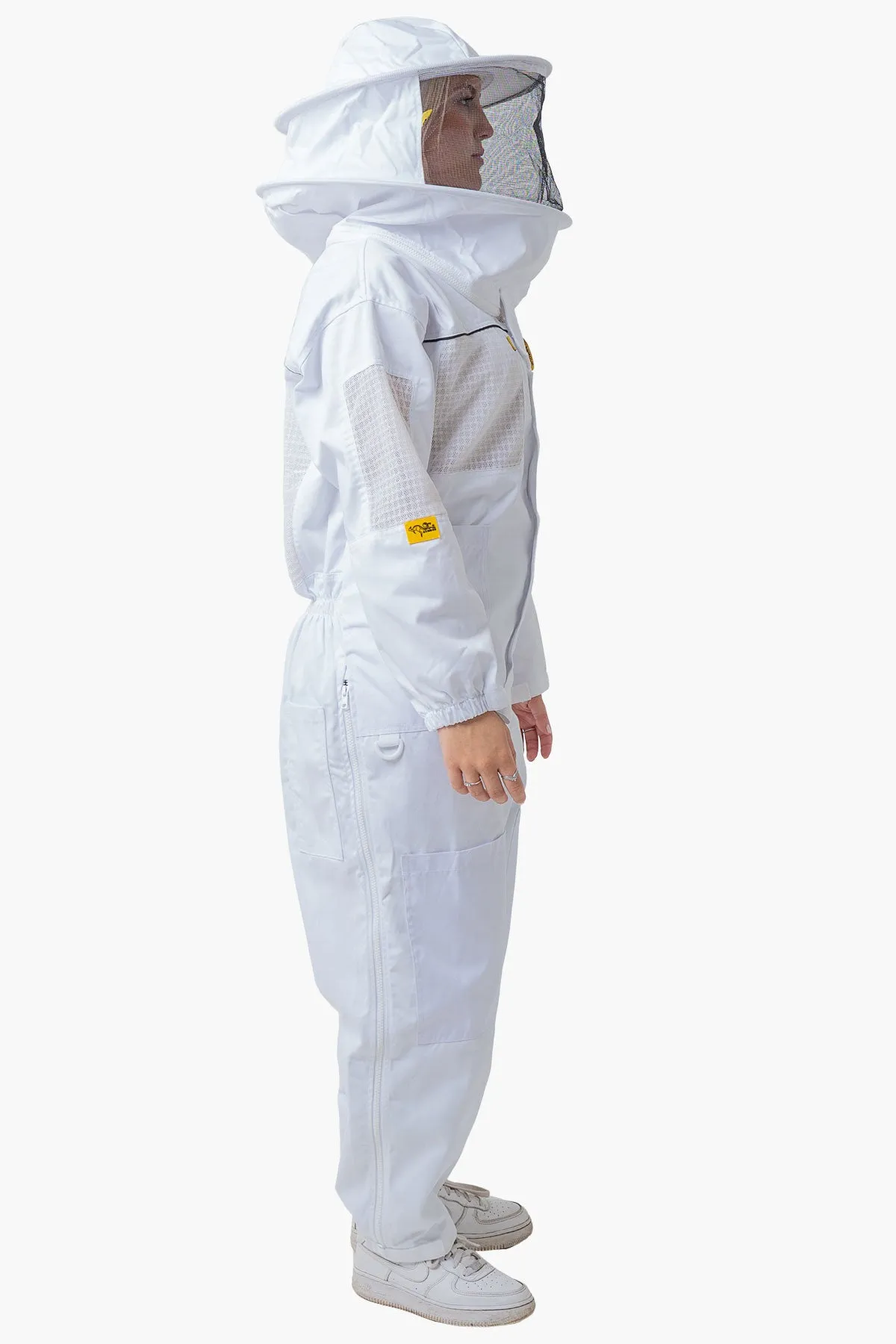 Poly Cotton Semi Ventilated Beekeeping Suit With Fencing Viel & Round Brim Hat