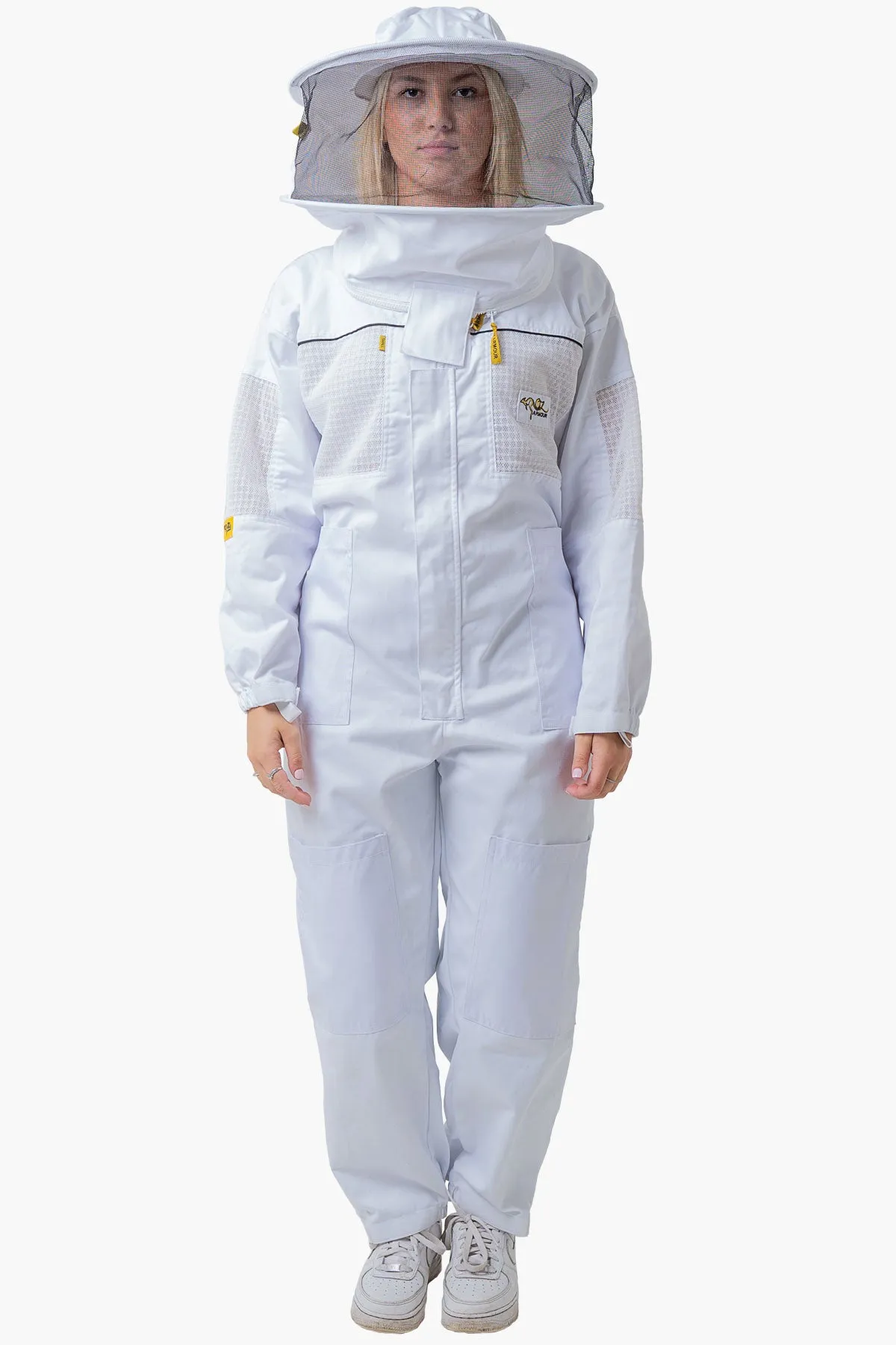 Poly Cotton Semi Ventilated Beekeeping Suit With Fencing Viel & Round Brim Hat