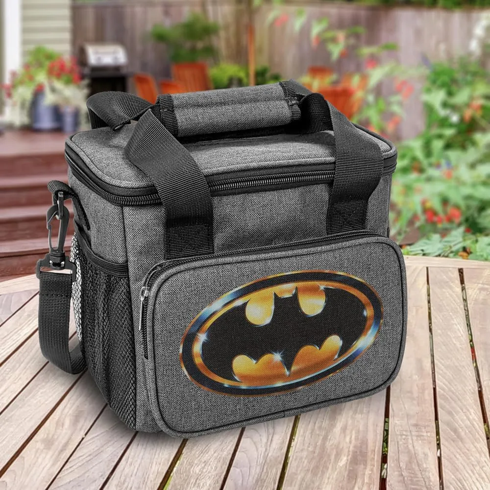 Popfunk Batman 1989 Logo 2 Soft Insulated Cooler Bag, Large Lunch Bag, Lightweight, Thermal and Reusable for Office, Picnic, Beach