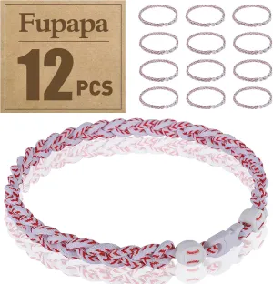 Premium 12Pack Baseball Necklaces, Multi-Color 18inches Sports Necklaces, Ideal for Baseball Team Gifts, Party Favors, Sports Parties