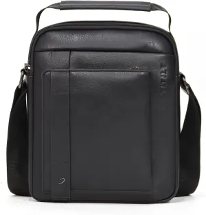 PU Leather Crossbody Shoulder Messenger Bag, Multiple Compartments