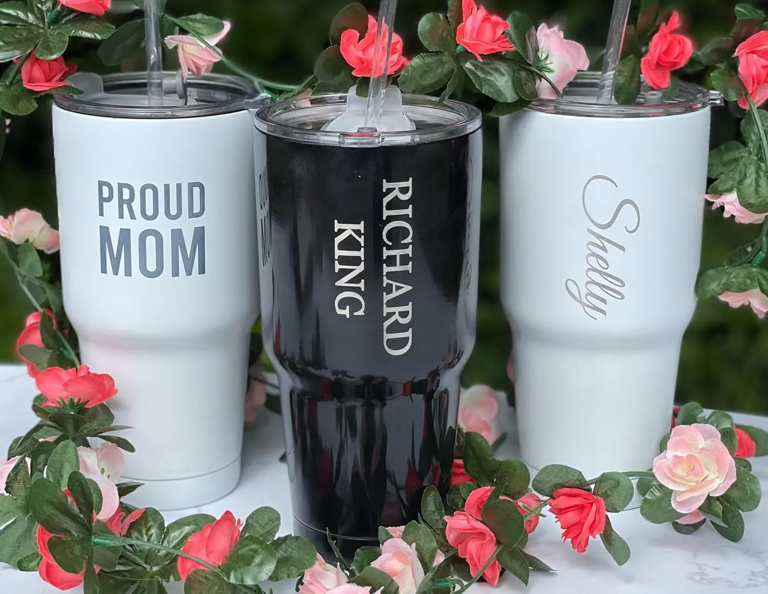 R and R Imports Chilliwack River British Columbia Souvenir Laser Engraved 24 oz Insulated Stainless Steel Tumbler Coral.