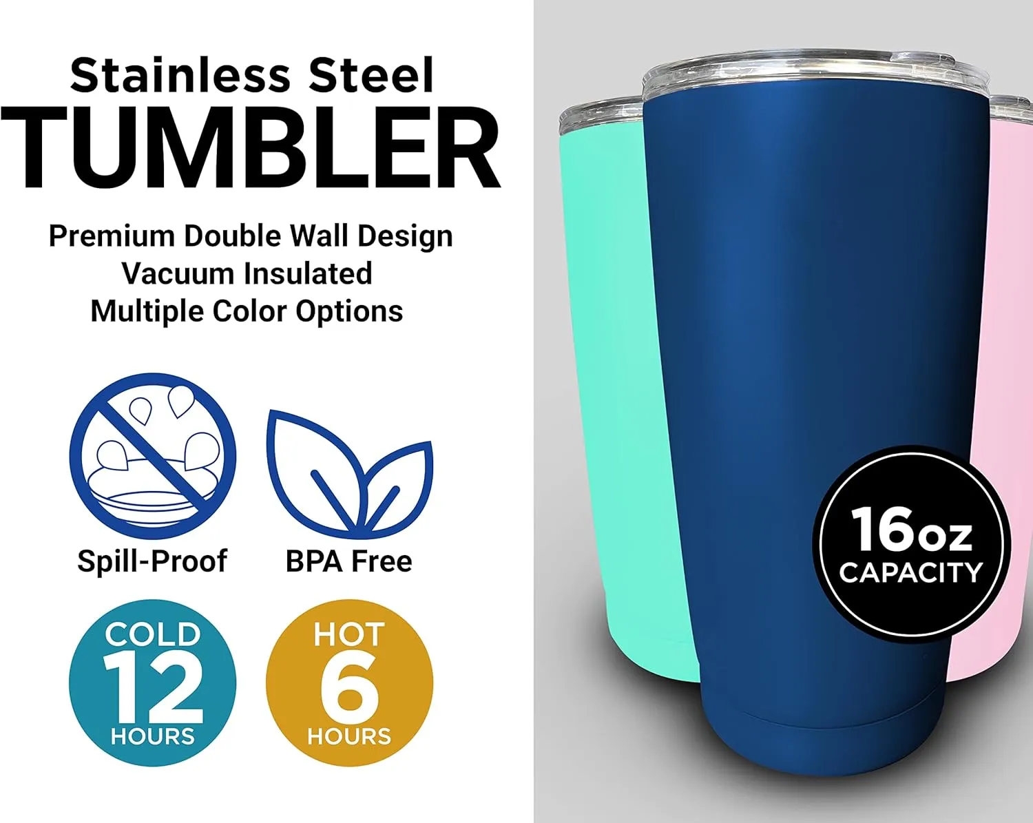 R and R Imports Gorham New Hampshire Souvenir 16 oz Stainless Steel Insulated Tumbler Adventure Awaits Design Black.