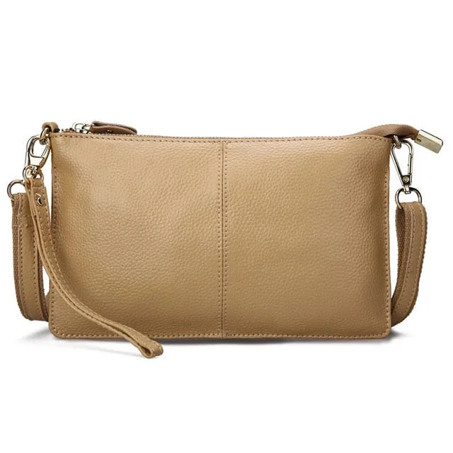 RanHuang Women Genuine Leather Day Clutches Candy Color Bags Women's Fashion Crossbody Bags Small Clutch Bags