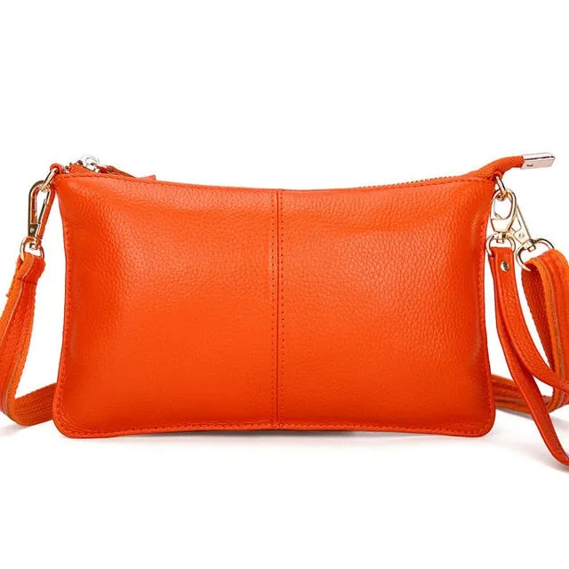 RanHuang Women Genuine Leather Day Clutches Candy Color Bags Women's Fashion Crossbody Bags Small Clutch Bags