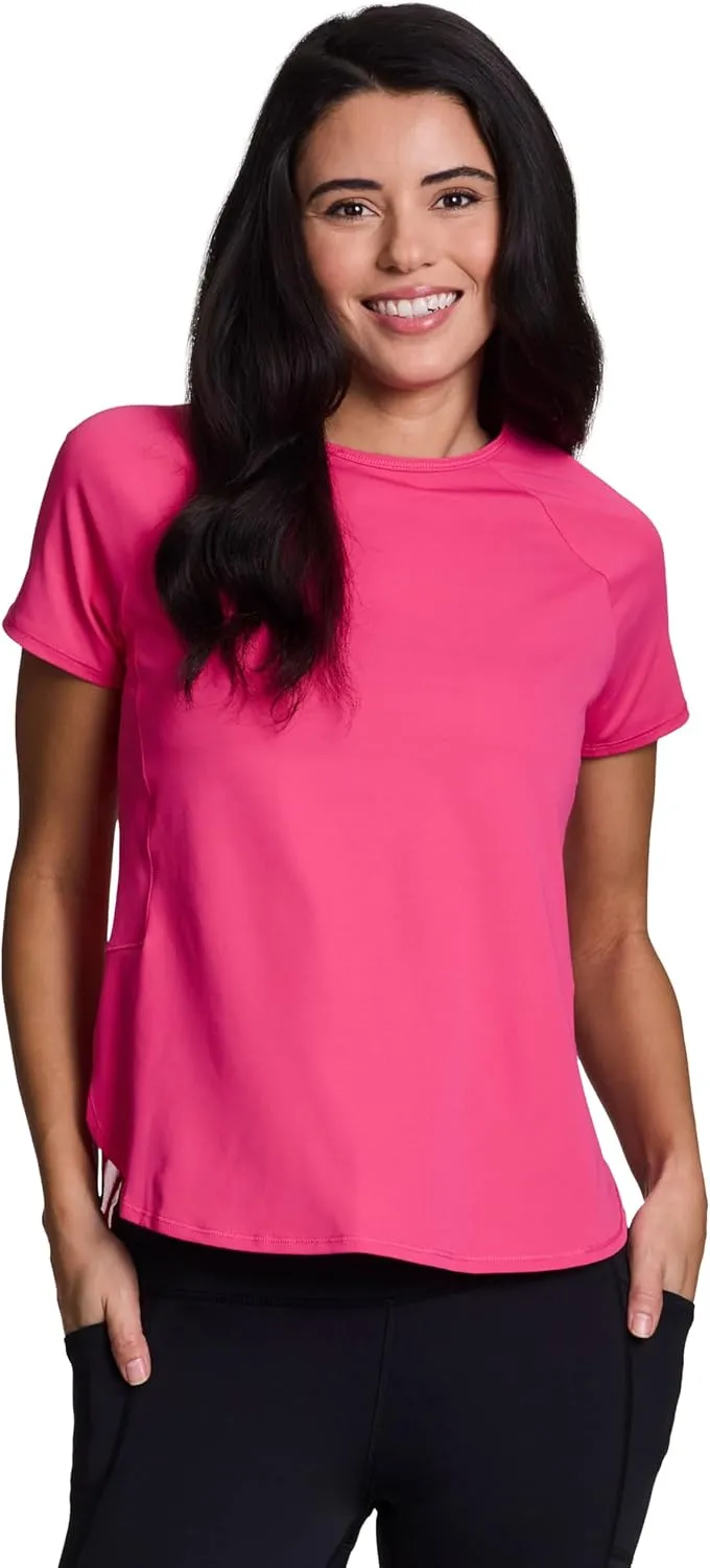 RBX Active Women's Short Sleeve Ventilated Mesh Athletic Performance Workout T-Shirt