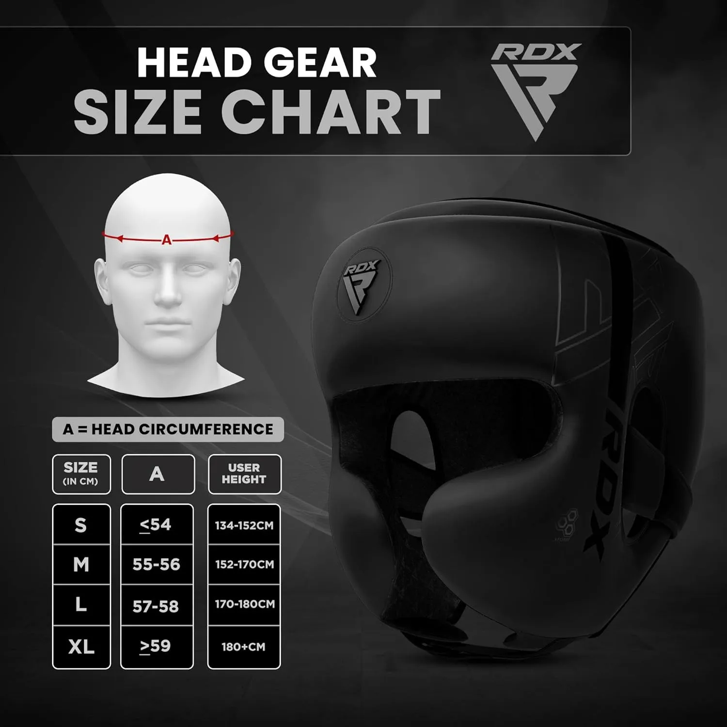RDX Boxing Headgear, MMA Training, Adjustable Padded Kara,Muay Thai Headgear, Kickboxing, Sparring, Martial Arts, Karate, Taekwondo Helmet
