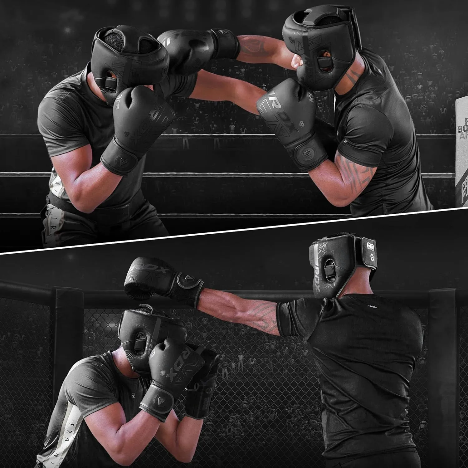 RDX Boxing Headgear, MMA Training, Adjustable Padded Kara,Muay Thai Headgear, Kickboxing, Sparring, Martial Arts, Karate, Taekwondo Helmet